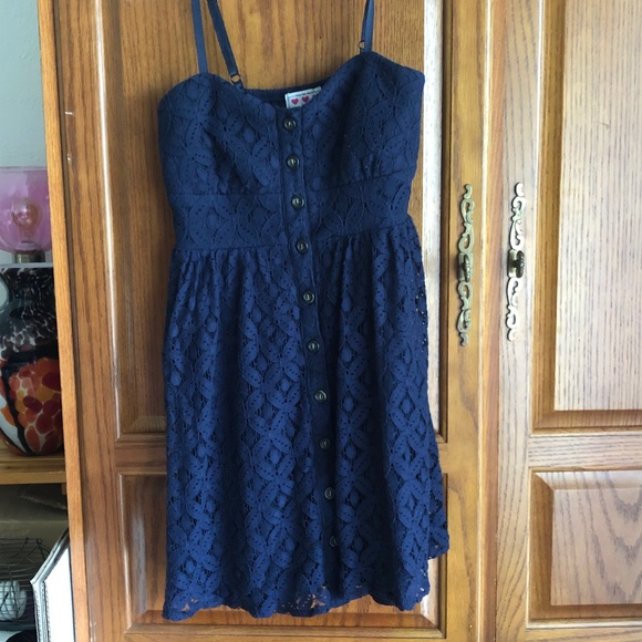 three pink hearts Dresses & Skirts - 🌺🌺navy blue cute dress